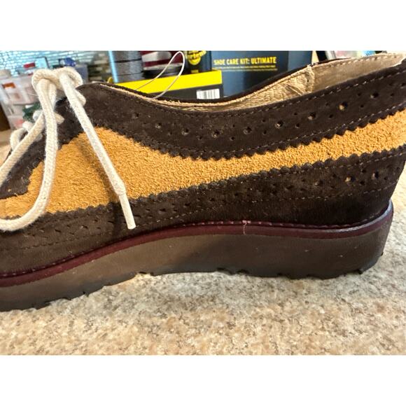 Hush Puppies Hemingway Design Brown Suede Oxford Shoes 7 π€π© - Picture 10 of 11